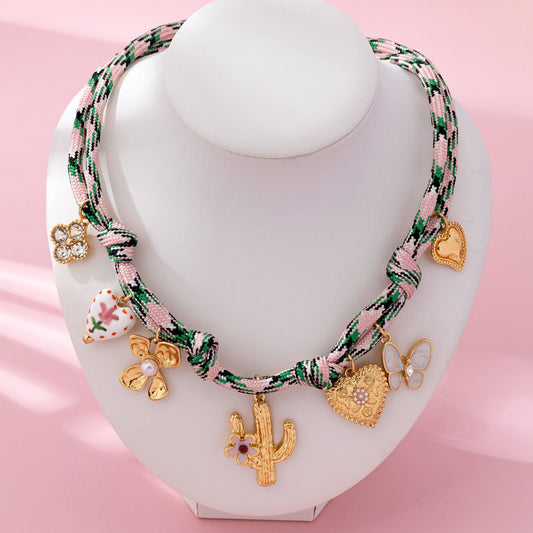 Cord Charm Necklace