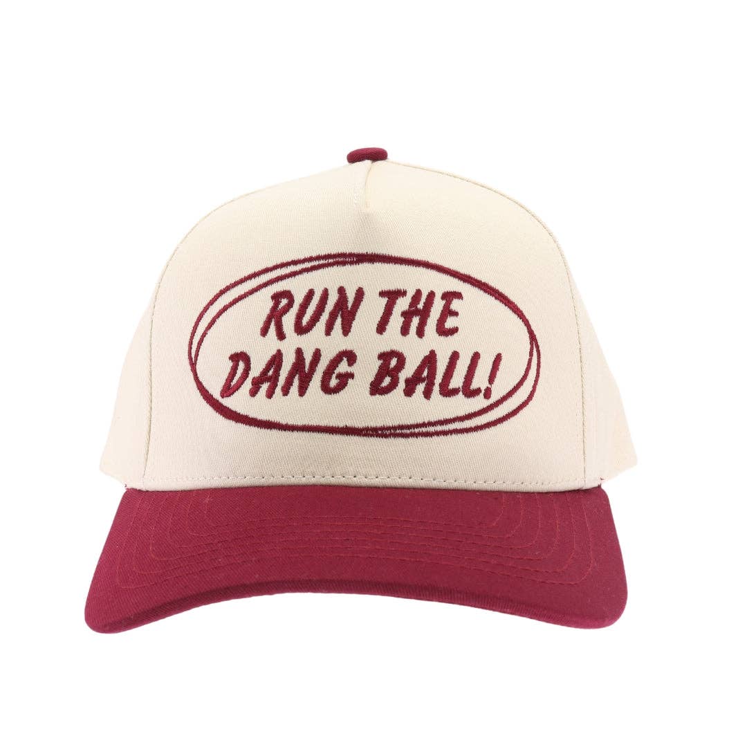 Run The Ball Embroidered Trucker Hat