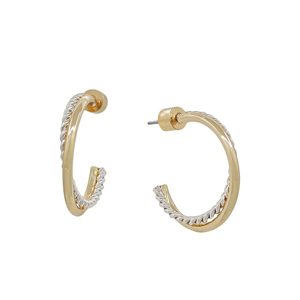 Layered Textured Metal Hoop
