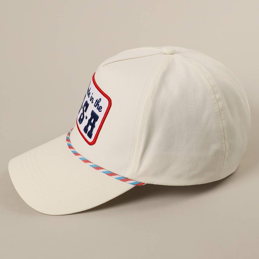 Made in the USA Trucker Hat: multi color rope
