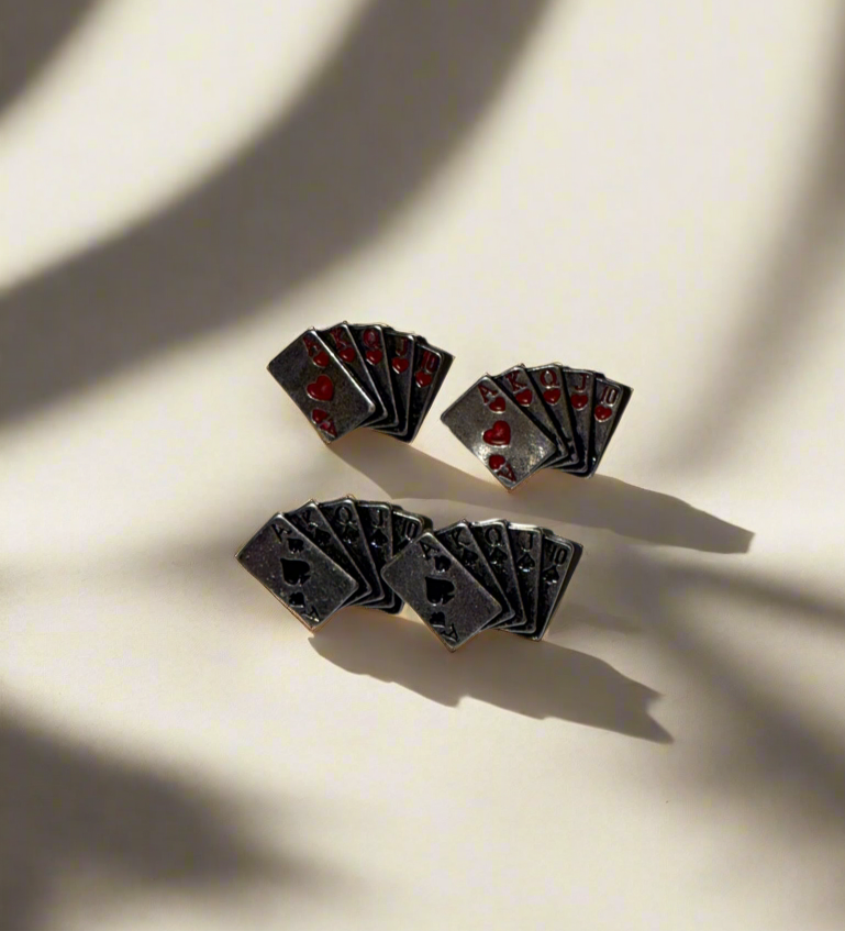 Deck of card earrings