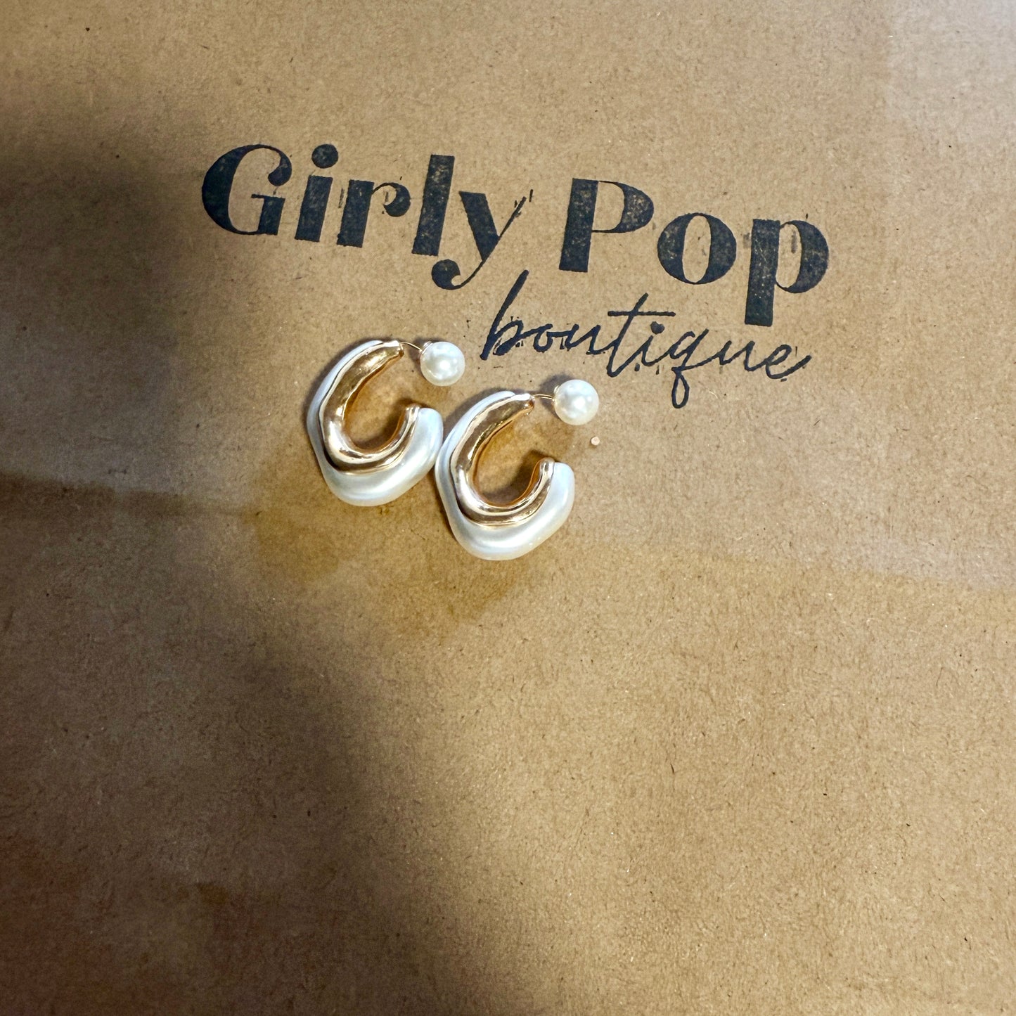 Large pearl hoop