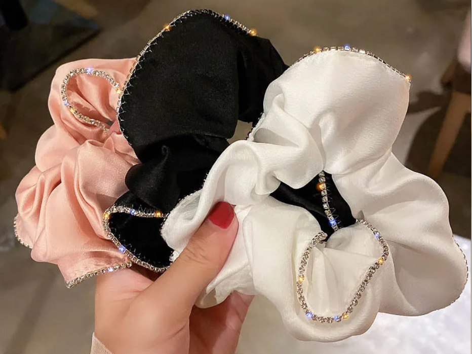 rhinestone scrunchie