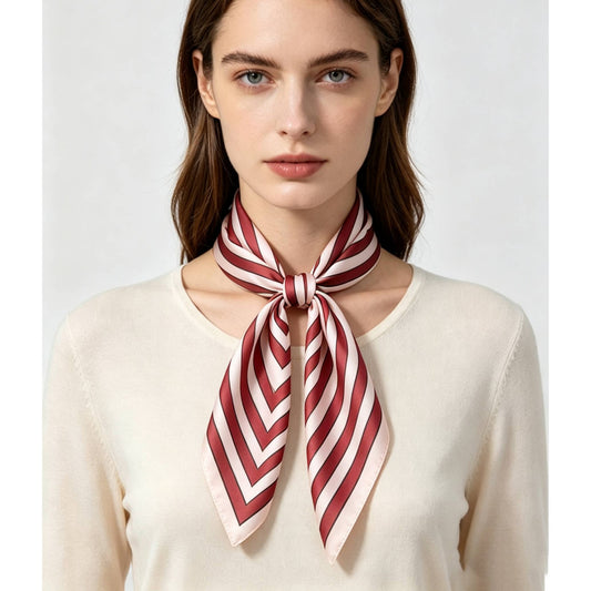 Stripe Silky Scarf