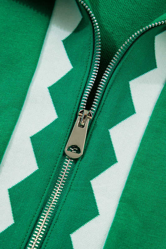 Green Half Zip Dres