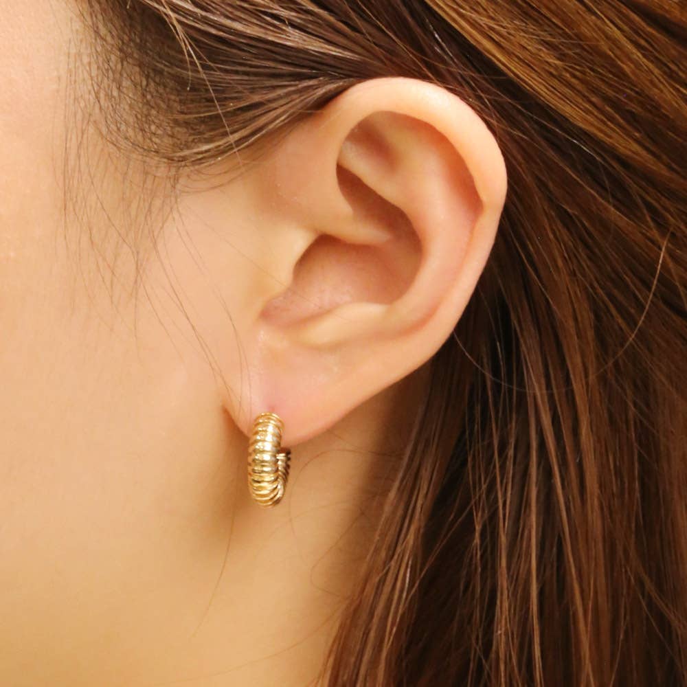 Gold Dipped Post Earring