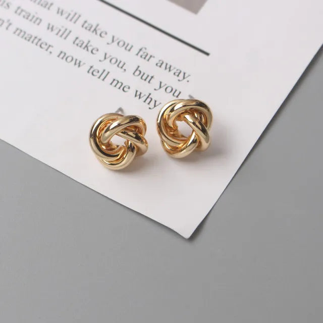 Gold Knot Studs