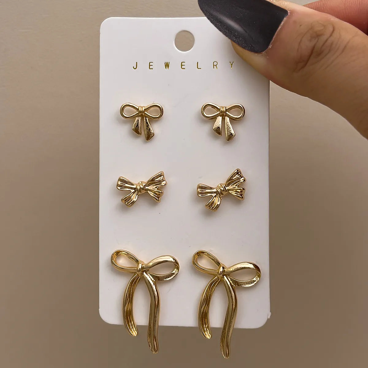 Bow Trio Earrings Set