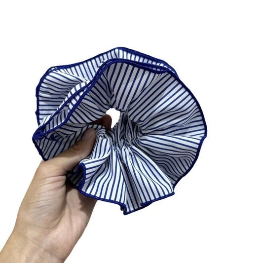 oversized striped scrunchies