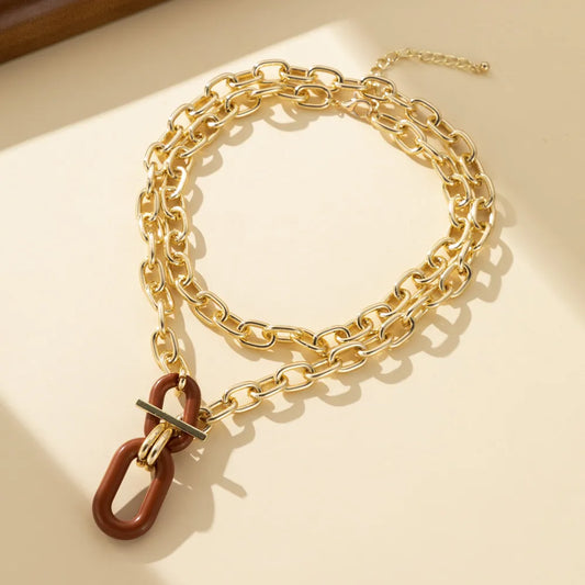Large Buckle Necklace