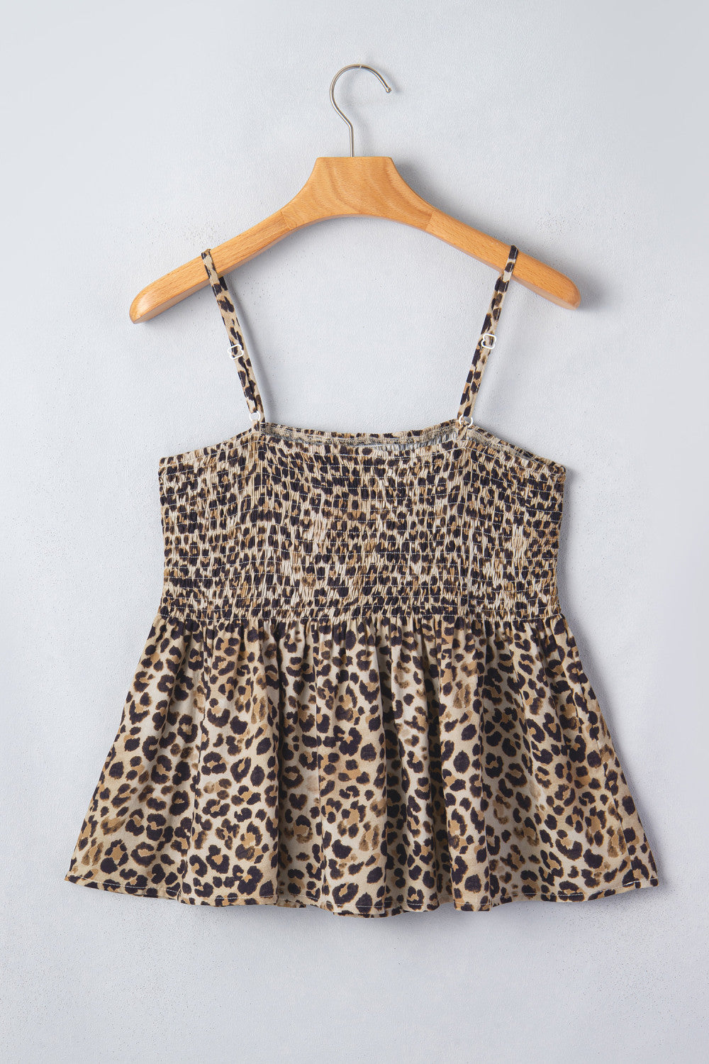 Leopard Print Ruffle Tank Top