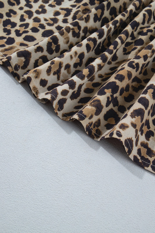 Leopard Print Ruffle Tank Top