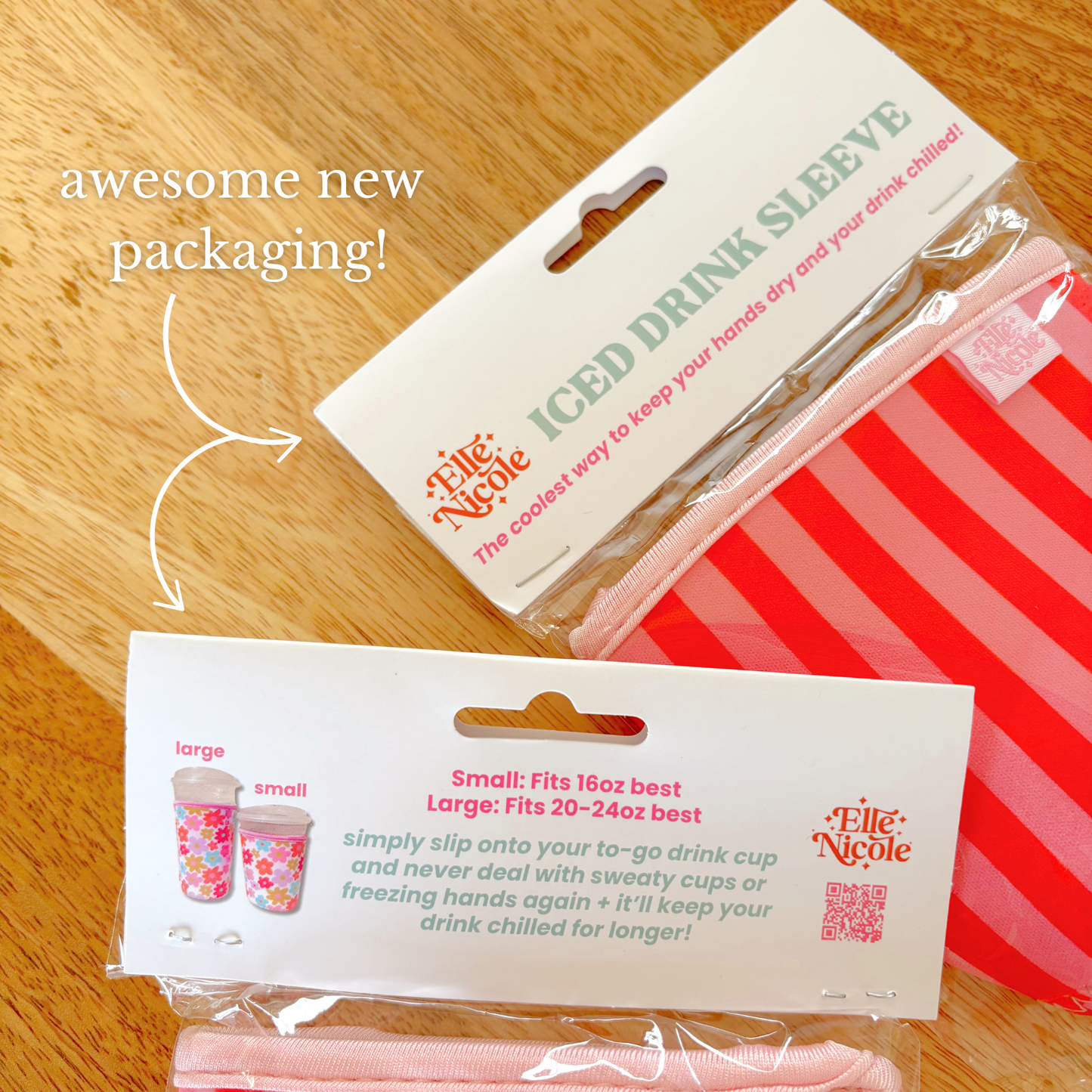 Coffee Cup Cover - Tulip Stripes - 16oz