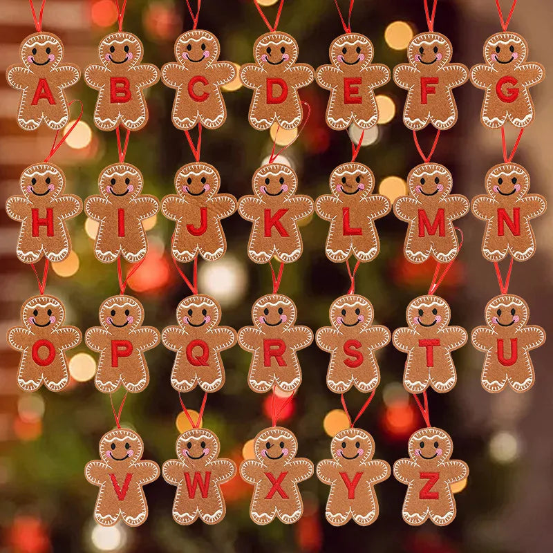 Embroidered Gingerbread Man Ornaments