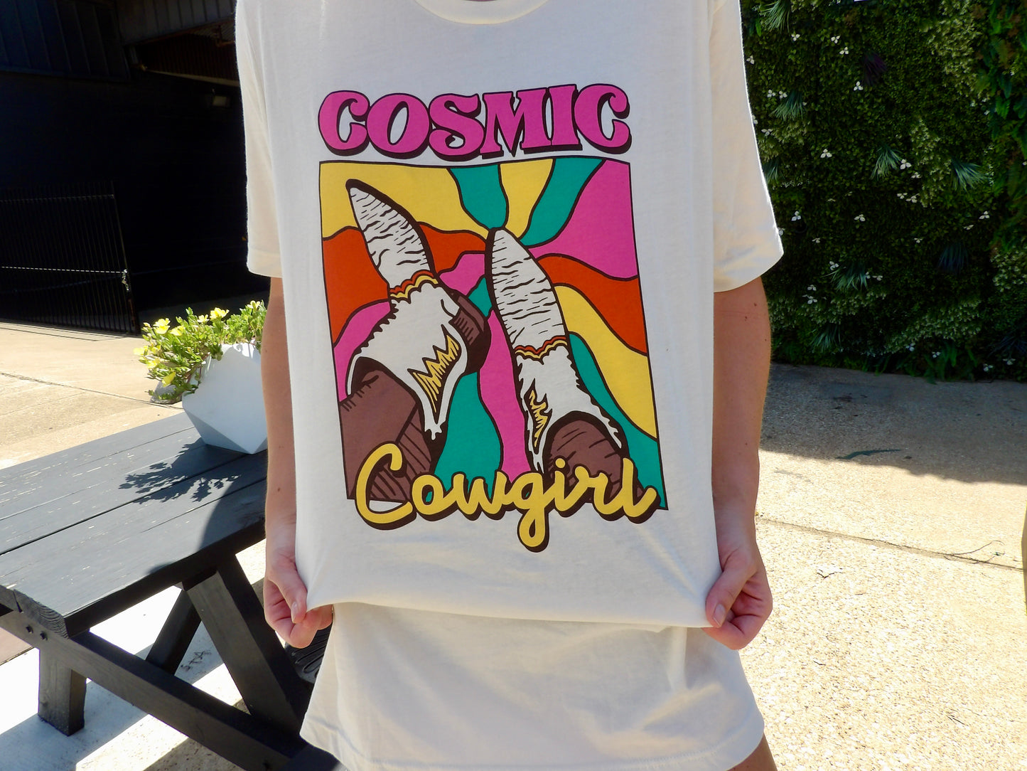 Marfa Lights Cream Tee