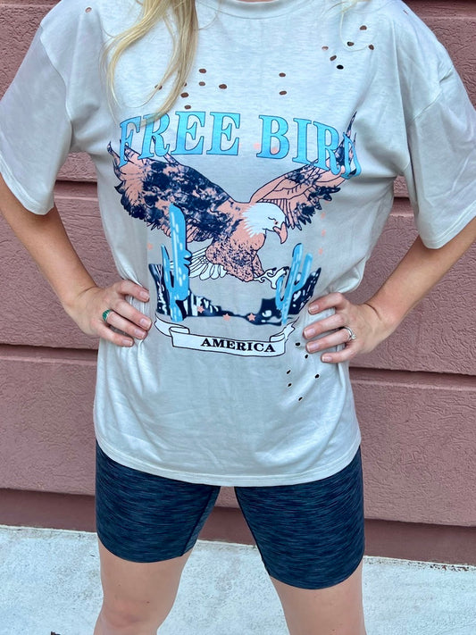 Free Bird Distressed tee