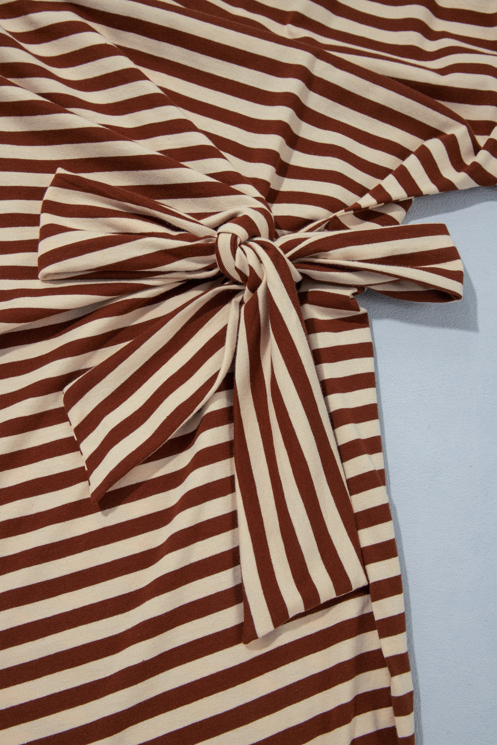 Striped Long Sleeve Tie Dress