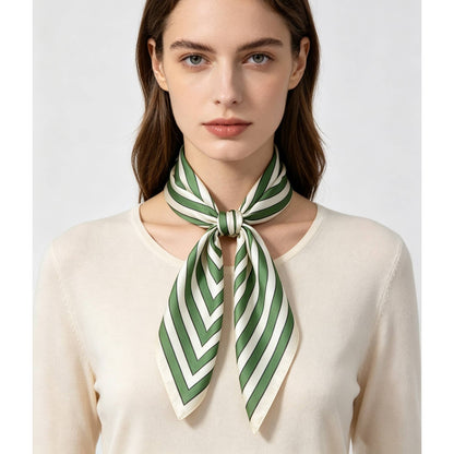 Stripe Silky Scarf