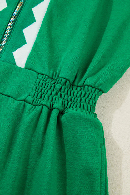 Green  Half Zip Dres