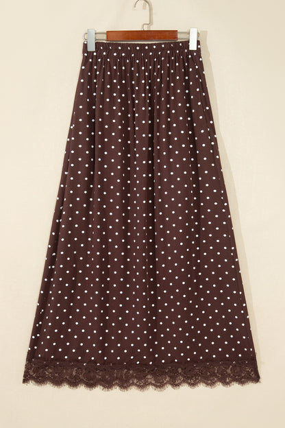 Brown Polka Dot Skirt