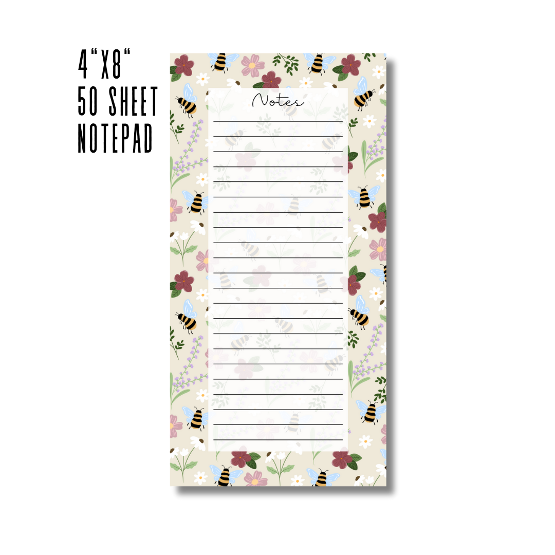 Bee Garden Notepad | 4x8" 50 sheets