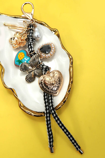 Heart & Fruit Porcelain Rope Bag Charm