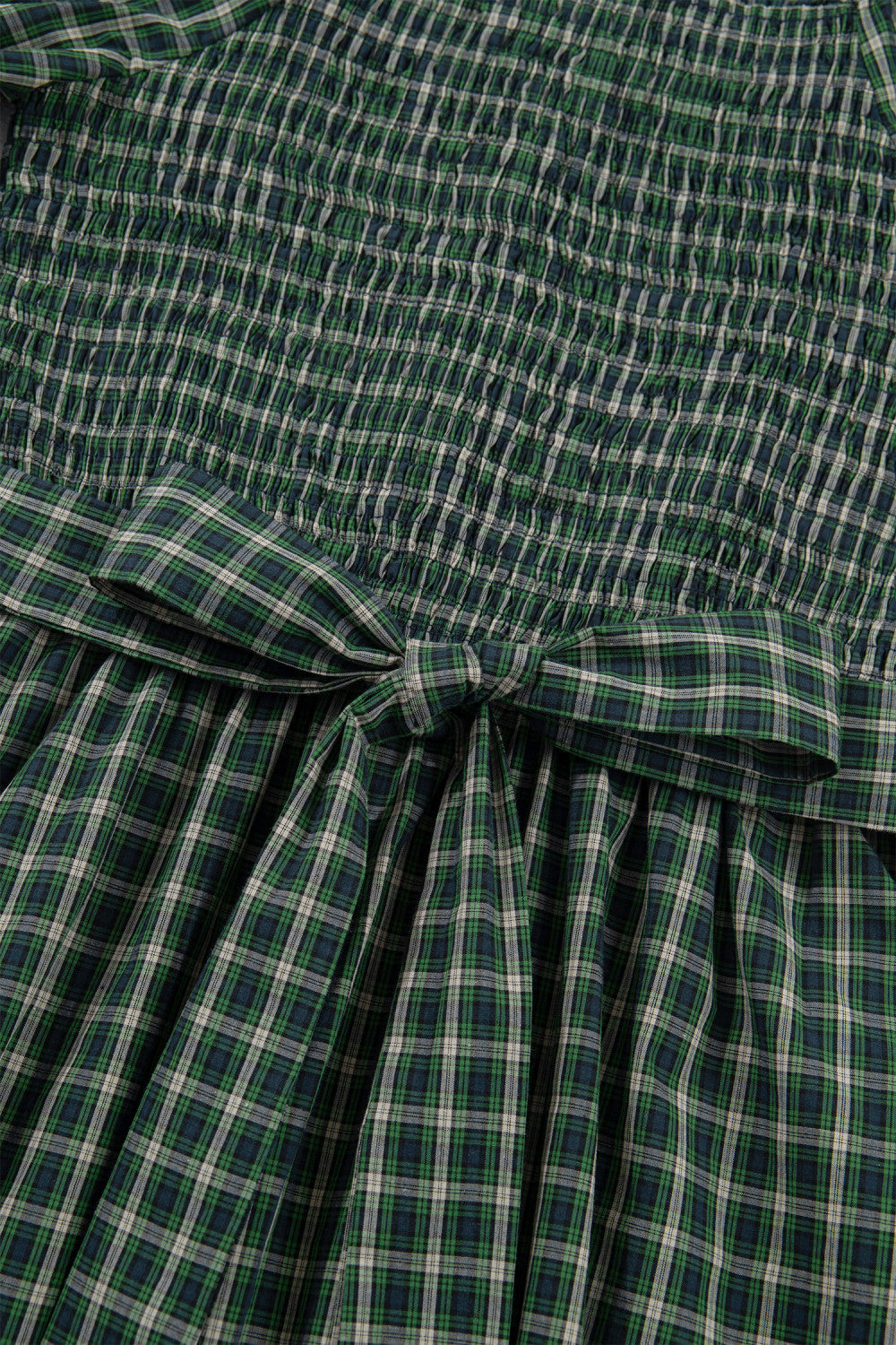 Green Plaid Maxi Dress