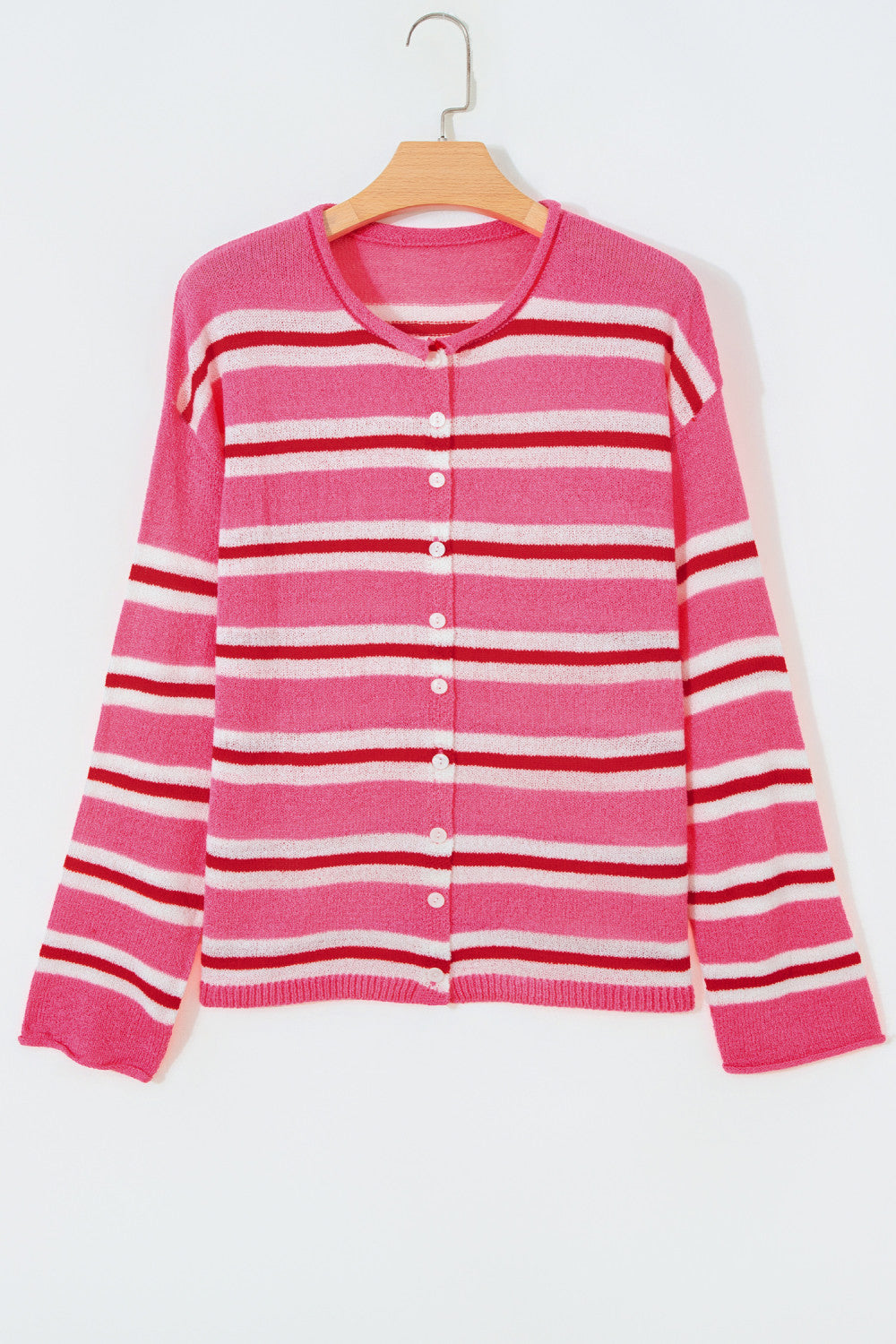 Pink Stripe Cardigan