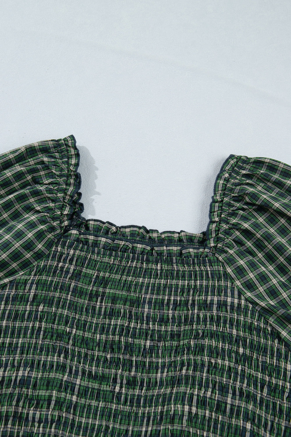 Green Plaid Maxi Dress