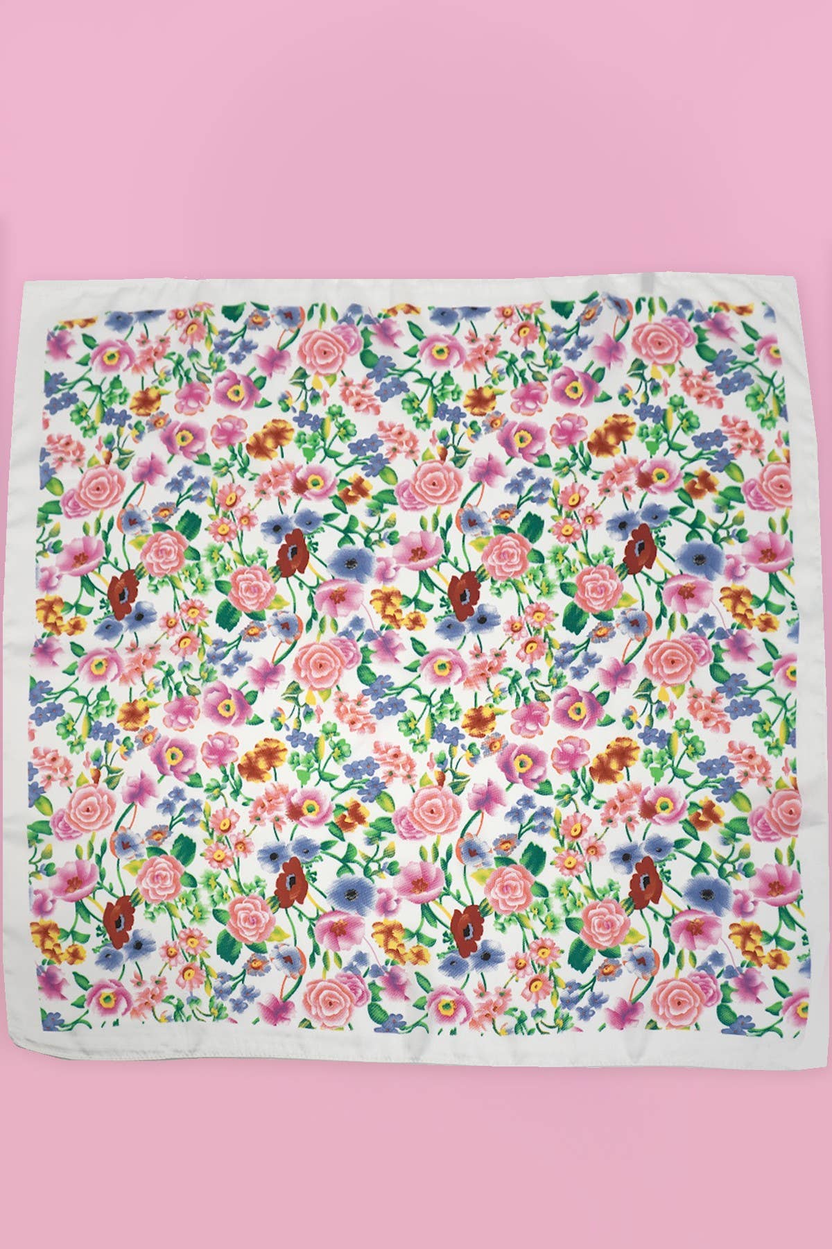 Large Floral Print Scarf