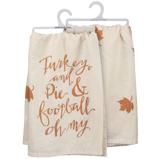 Turkey and Pie & Football Oh My Kitchen Towel