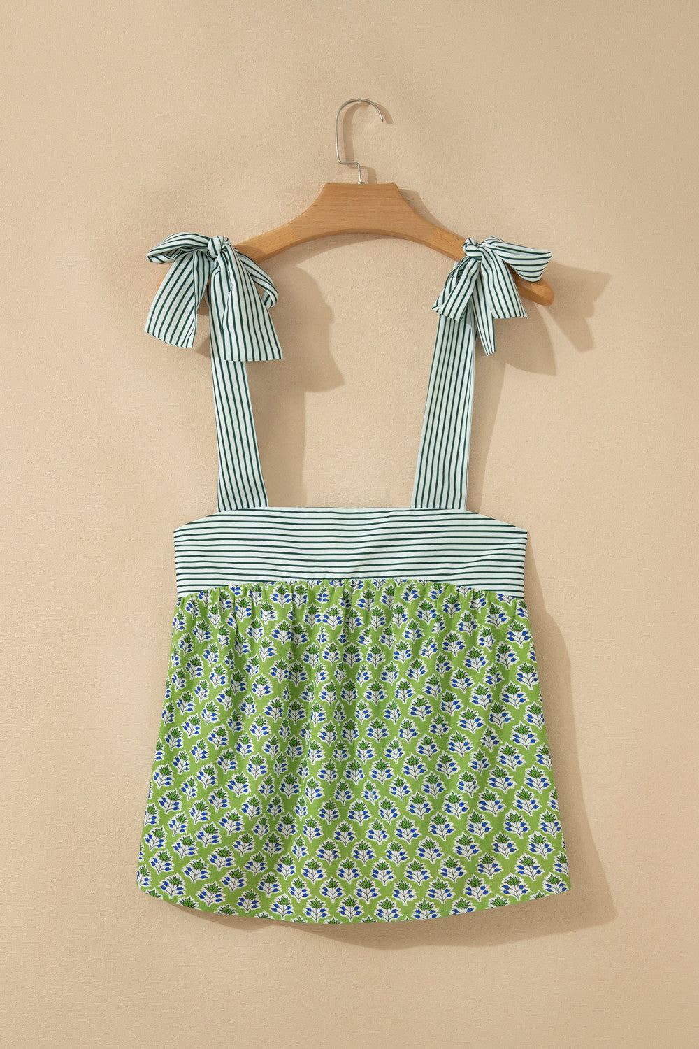 Green Botanical Babydoll Tank