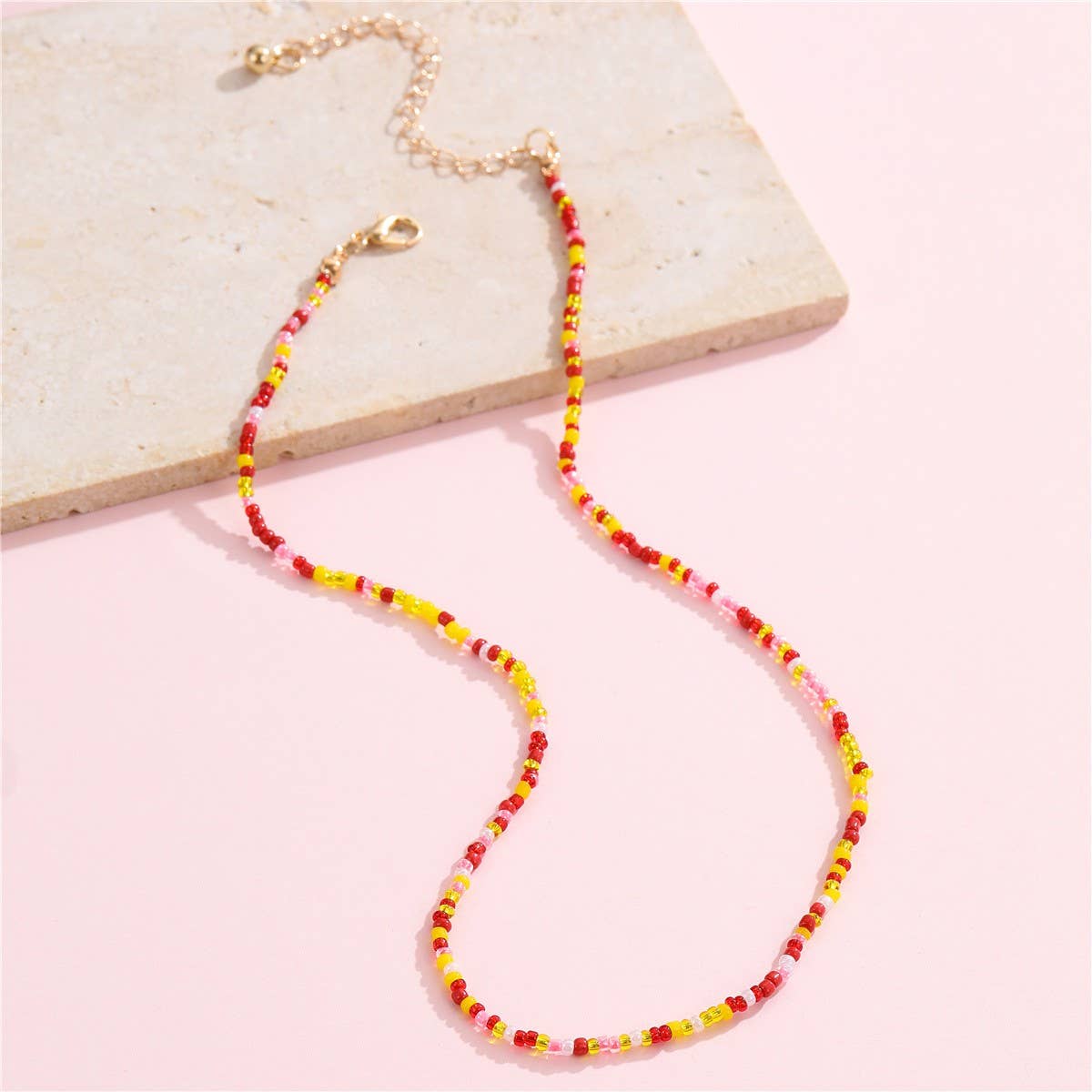 BEADED NECKLACE | Red