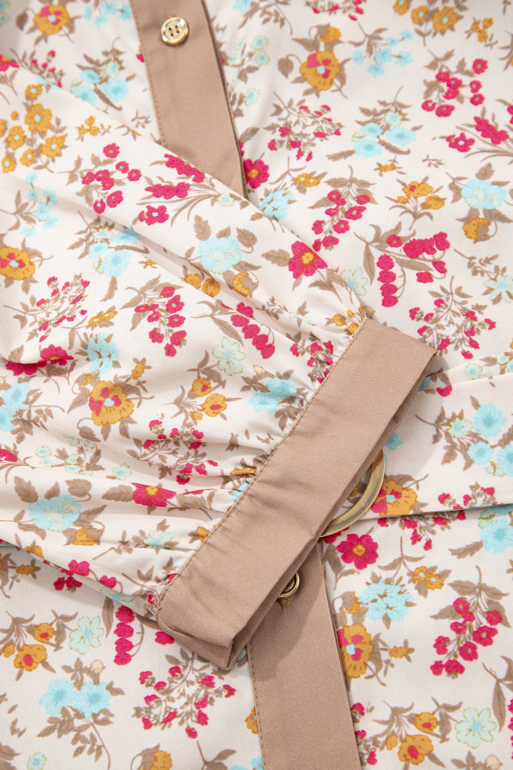 Floral Button Down & Belted Dress