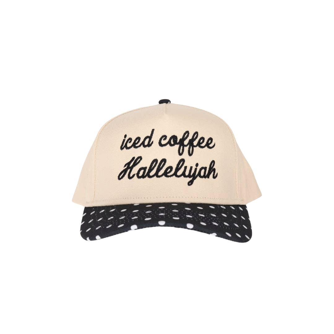 Iced Coffee Embroidered Trucker Hat: