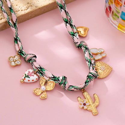 Cord Charm Necklace