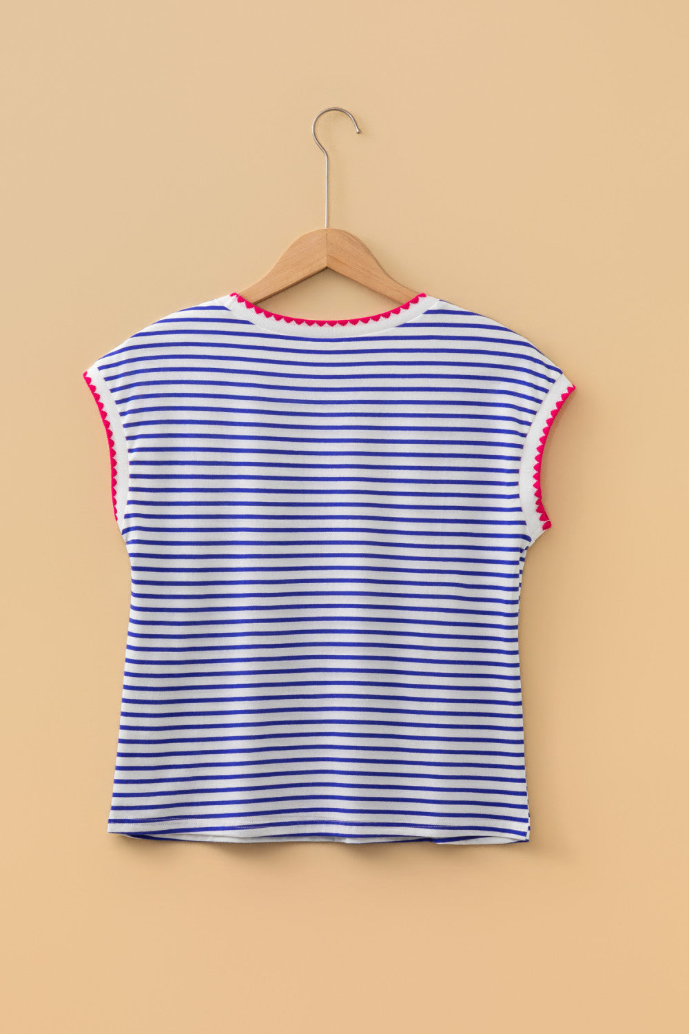 Red Trim Stripped T-Shirt