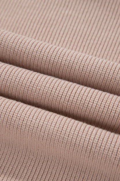 Beige Sleeveless Turtleneck