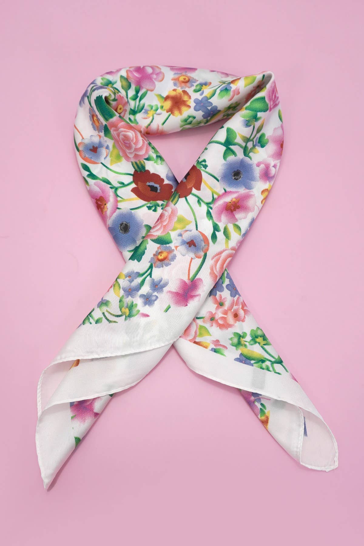 Large Floral Print Scarf