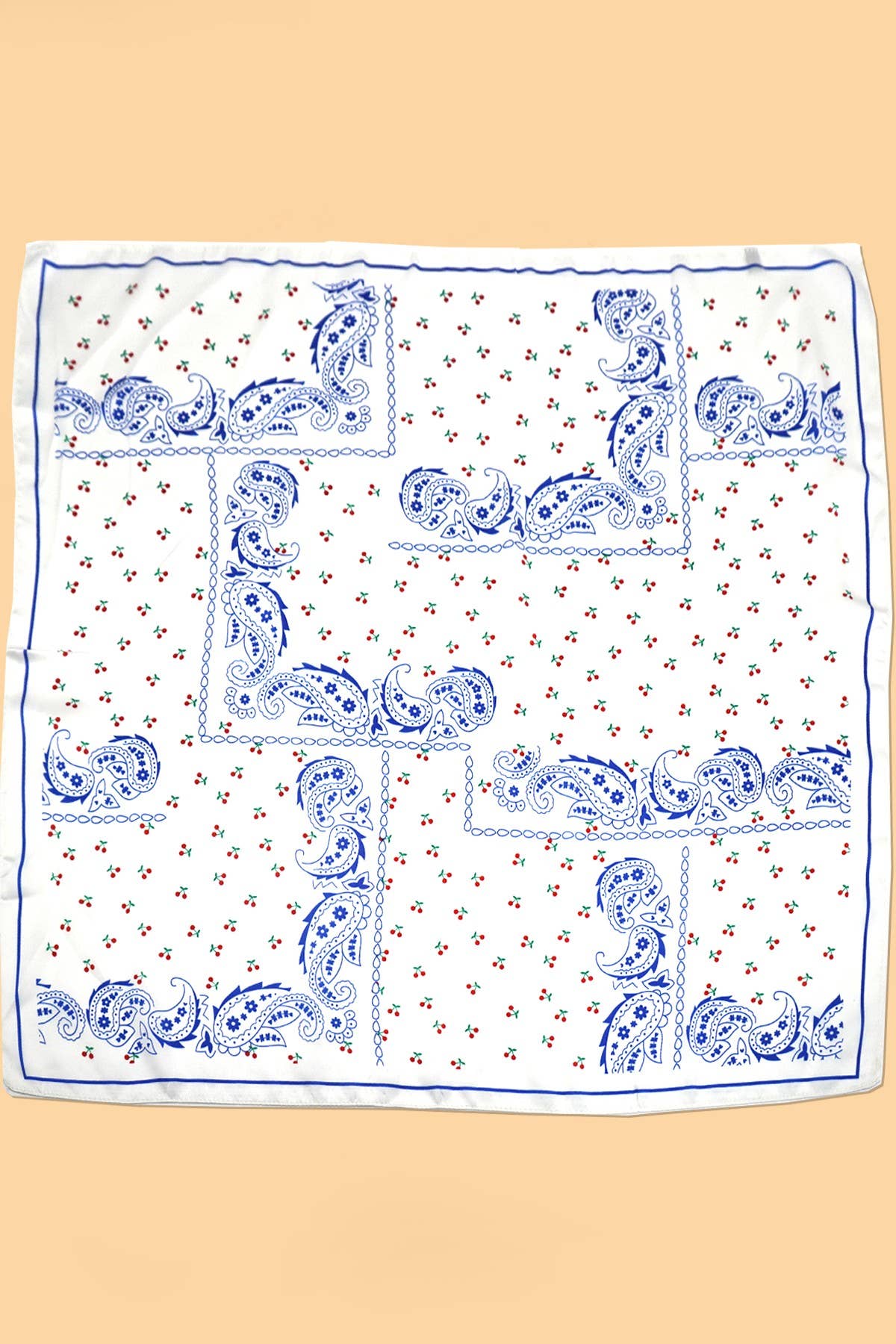 paisley & cherry silky feel scarf