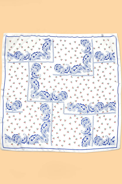 paisley & cherry silky feel scarf