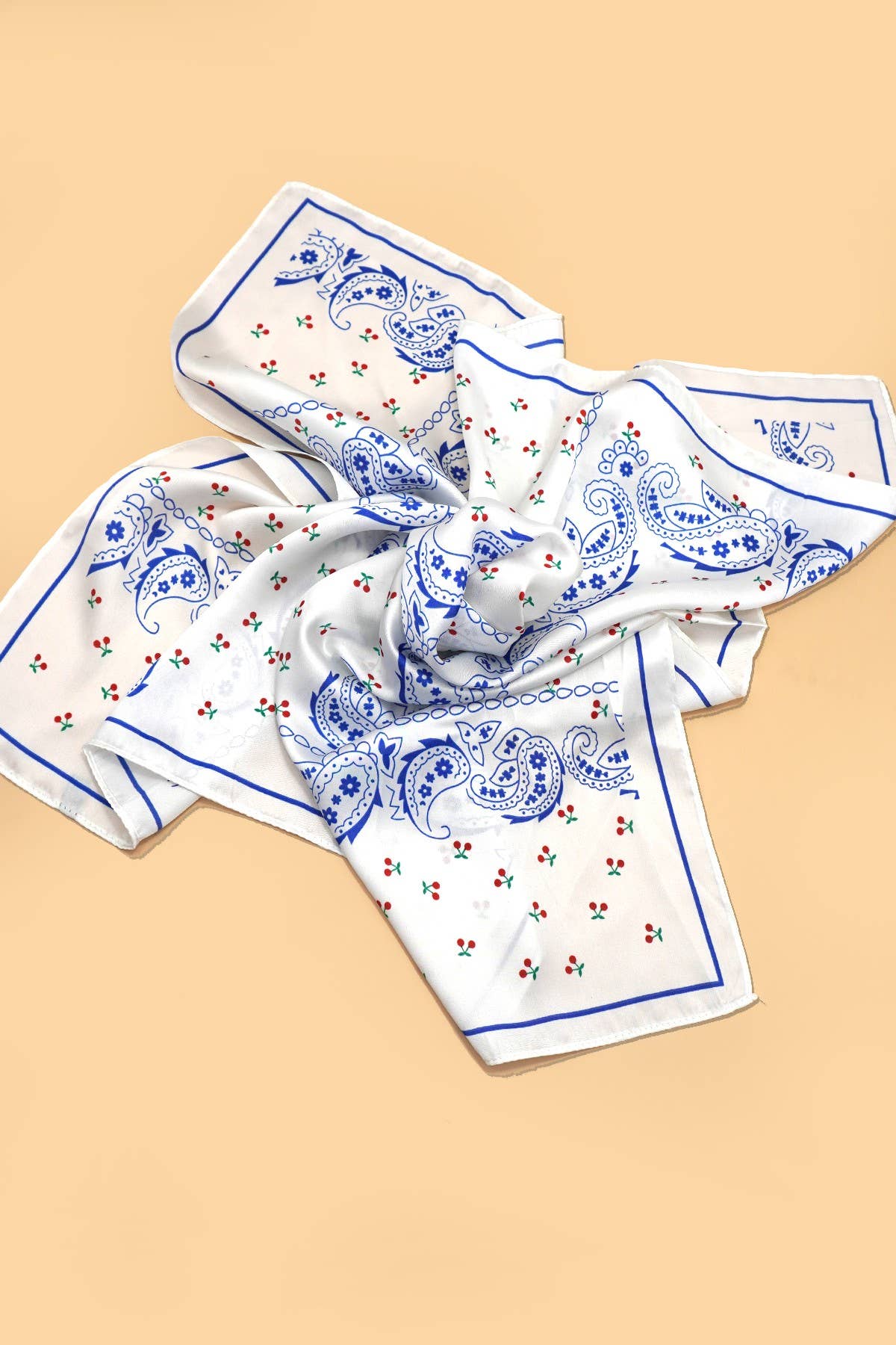 paisley & cherry silky feel scarf