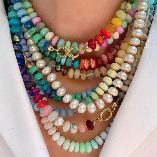 Glass Bead Mixed Necklace