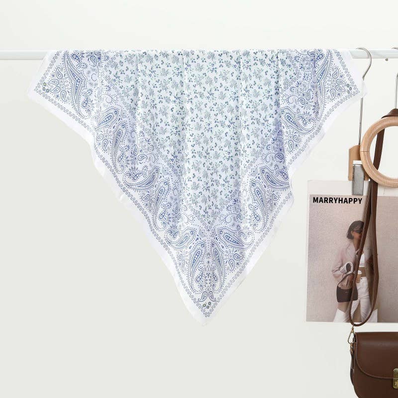 Floral Toile Print Scarf