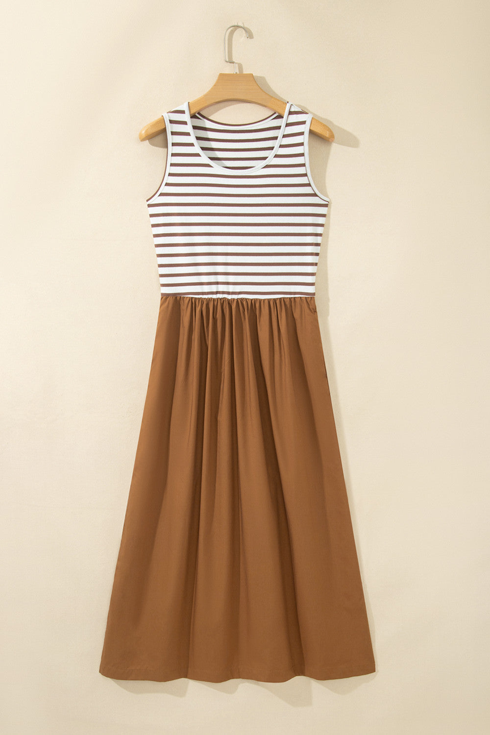 Striped Color-block Sleeveless Dress