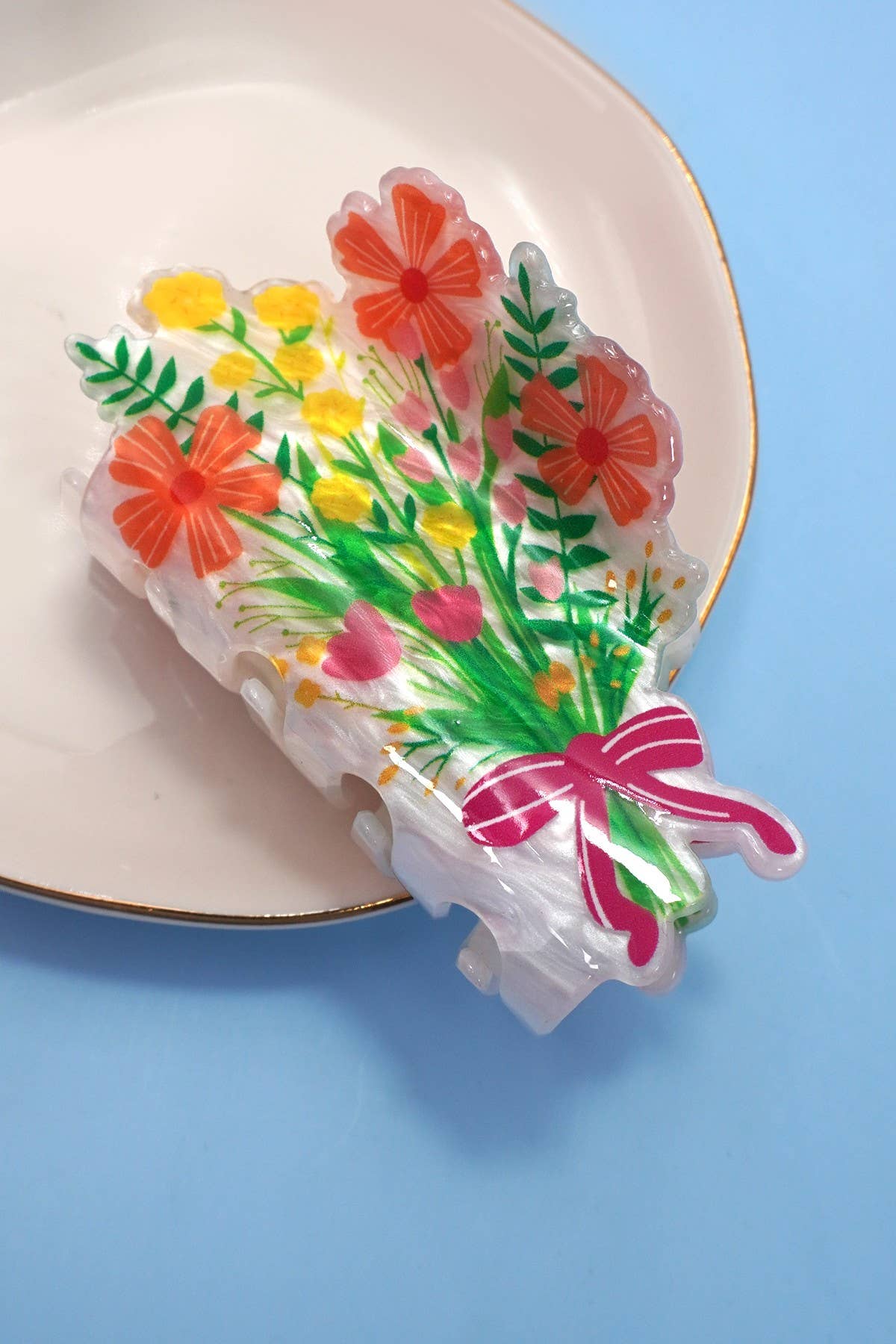 Flower Bouquet Hair Claw Clips