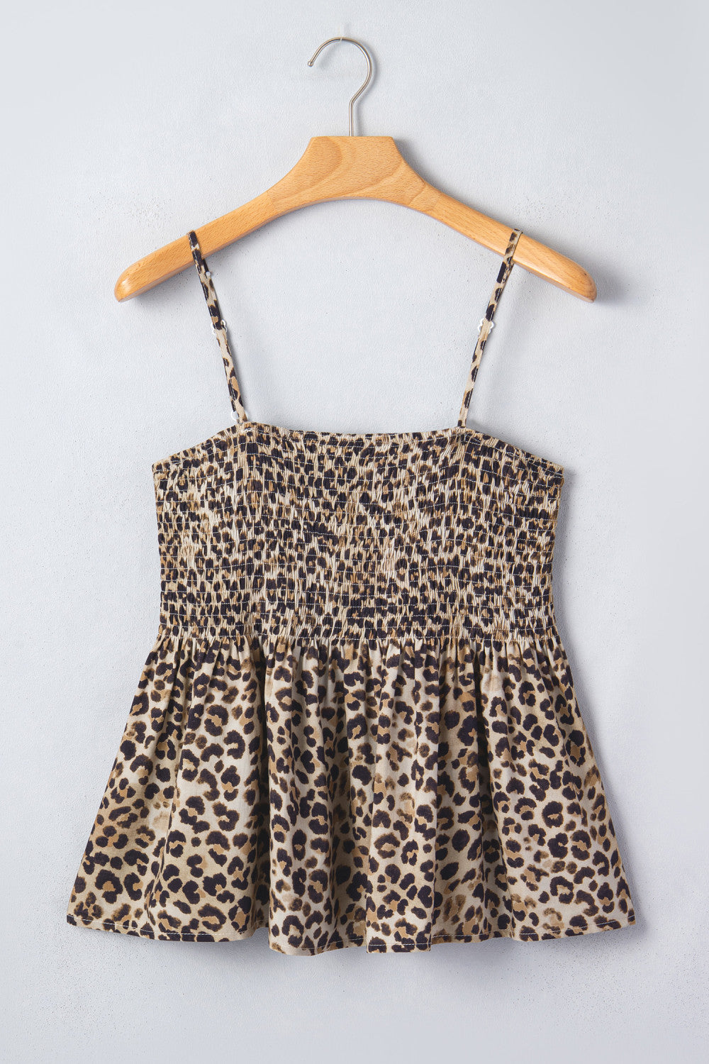 Leopard Print Ruffle Tank Top