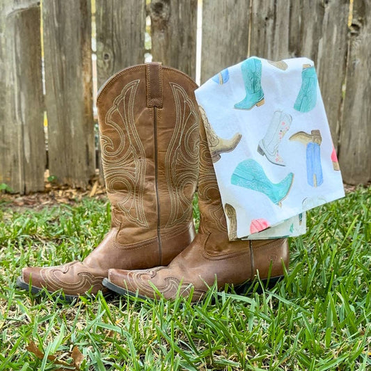 Colorful Cowboy Boots Towel