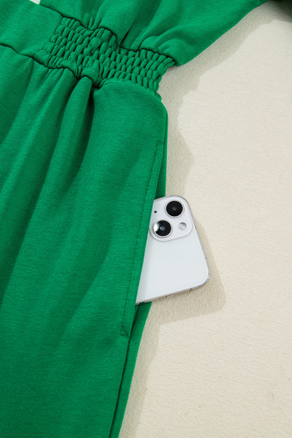 Green  Half Zip Dres