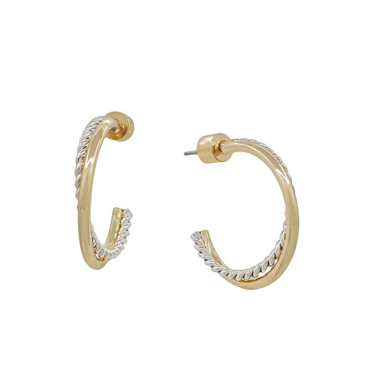 Layered Textured Metal Hoop